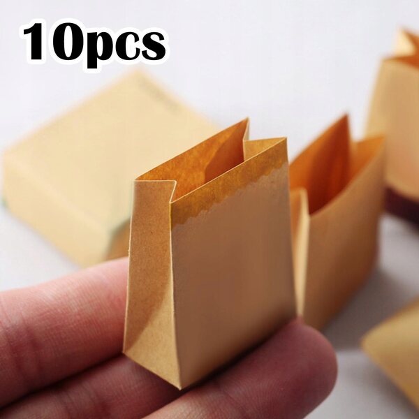 10 Sztuk 1/12 Dollhouse Miniaturowa Torba Na Chleb Do Pieczenia Ciasto Ciasteczka Torba Na Cukierki