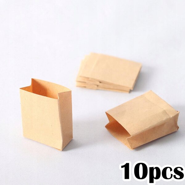 10 Sztuk 1/12 Dollhouse Miniaturowa Torba Na Chleb Do Pieczenia Ciasto Ciasteczka Torba Na Cukierki