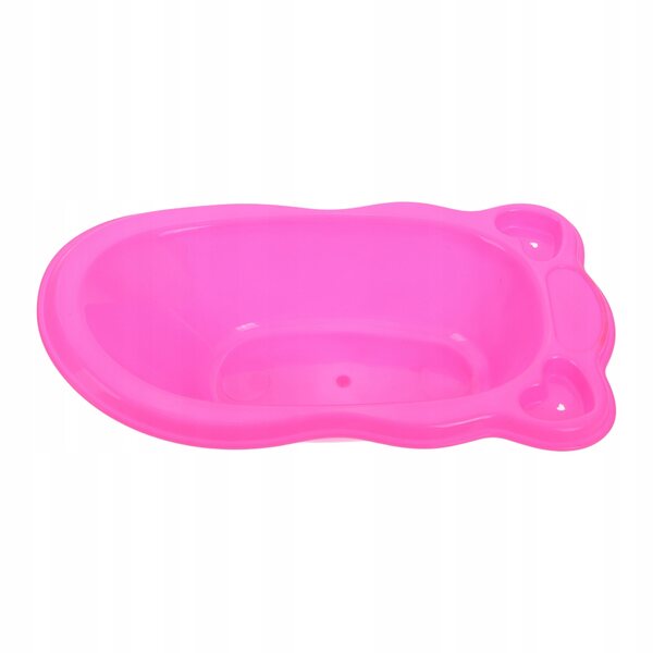 Mini-Badewanne aus rosa Kunststoff für Puppen mit Zubehör, leicht und praktisch