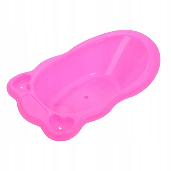 Mini-Badewanne aus rosa Kunststoff für Puppen mit Zubehör, leicht und praktisch