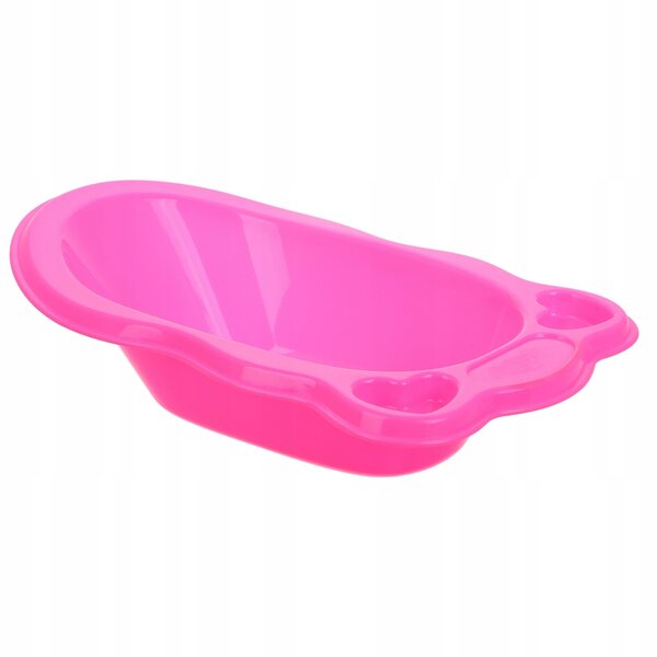 Mini-Badewanne aus rosa Kunststoff für Puppen mit Zubehör, leicht und praktisch