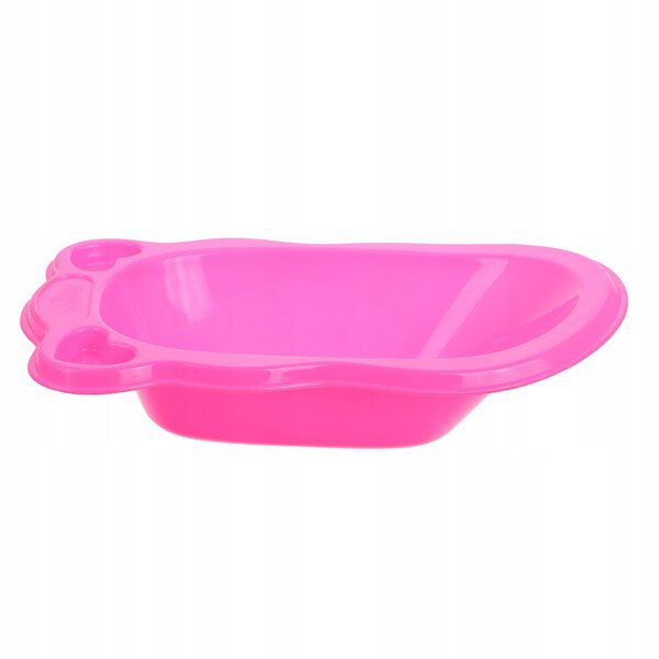 Mini-Badewanne aus rosa Kunststoff für Puppen mit Zubehör, leicht und praktisch