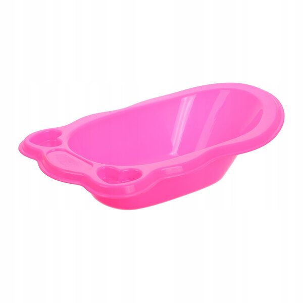 Mini-Badewanne aus rosa Kunststoff für Puppen mit Zubehör, leicht und praktisch