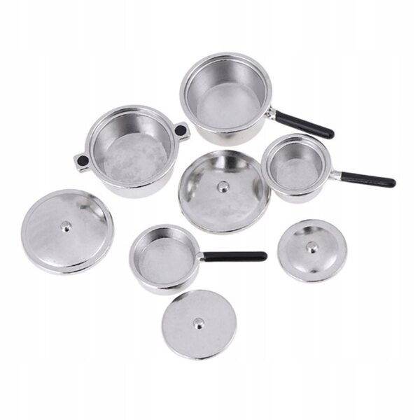 1:12 Puppenhaus Mini-Küchenutensilien-Set, 4-teilig, Legierung
