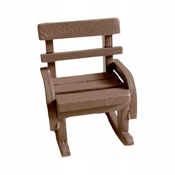 Mini Sedia a Dondolo in Legno per Casa delle Bambole Vintage Marrone Scuro