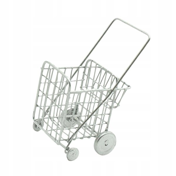 Miniatura realistica 1/12 carrello della spesa per casetta delle bambole