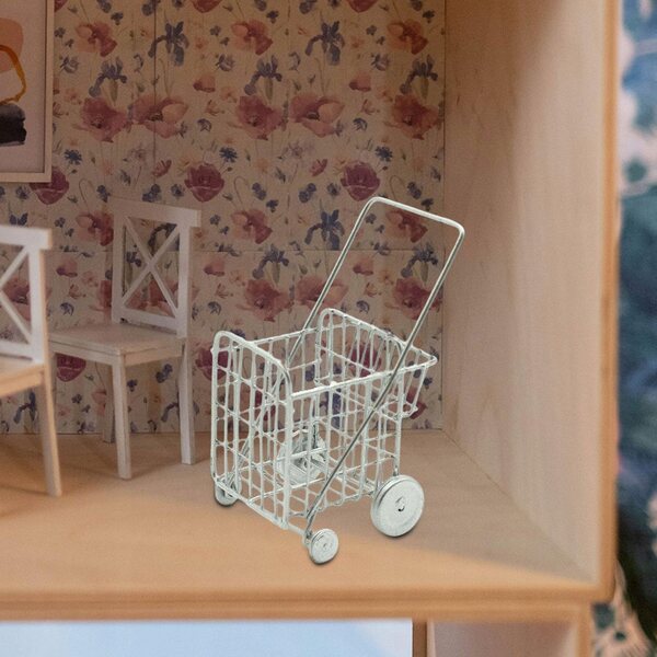 Miniatura realistica 1/12 carrello della spesa per casetta delle bambole