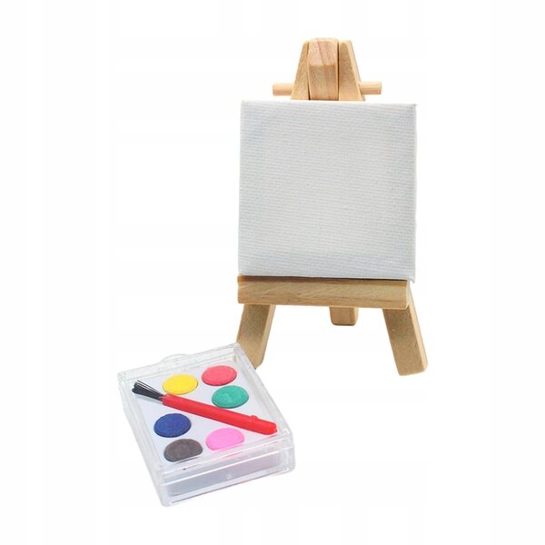 Poppenhuis houten schildergereedschapset, realistische accessoires