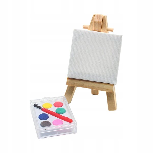 Poppenhuis houten schildergereedschapset, realistische accessoires