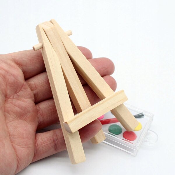 Poppenhuis houten schildergereedschapset, realistische accessoires