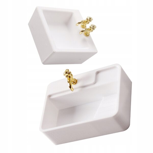 Mini lavandino quadrato in plastica per casa delle bambole set da 2 pezzi
