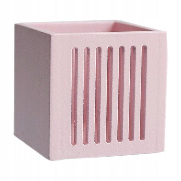 Miniatura cassetto organizer rosa in legno per casa delle bambole scala 1:12