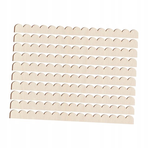 10 dekorative fächerförmige Holzstreifen 40 x 3 x 0,3 cm für DIY-Projekte