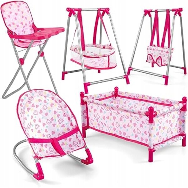 5-in-1-Set für DEAO-Puppen: Bett, Sitz, Schaukel, Sessel und Spiele