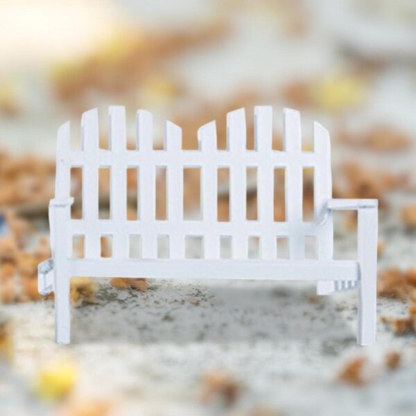 Miniatura panca doppia bianca in legno per casa delle bambole scala 1:12