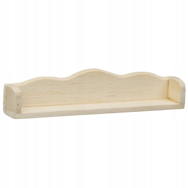 Miniatuur houten wandplank voor poppenhuisdecor