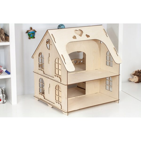 Maison de poupée en bois avec mobilier, montage sans colle, écologique