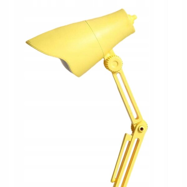 Lampada da Tavolo in Scala 1:12 per Casa delle Bambole, Gialla e Metallica