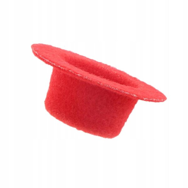 1/12th Doll Hat Wide Brim Derby Dollhouse Miniaturowy wystrój Czerwony