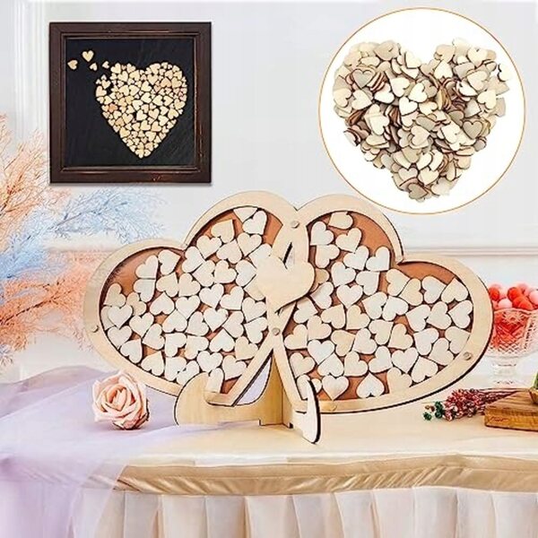 300 kleine Deko-Herzen aus Holz – Mini-Herzen-Set für vielseitige Dekorationen