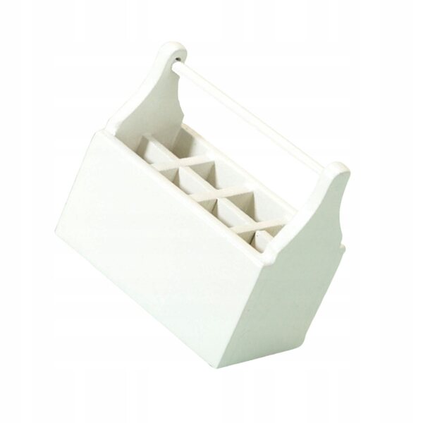 Mini casa delle bambole in legno con set strumenti scala 1:12 bianco