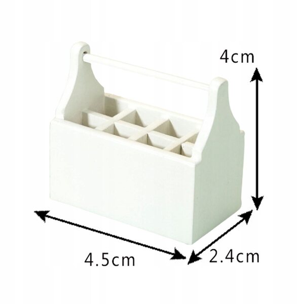 Mini casa delle bambole in legno con set strumenti scala 1:12 bianco