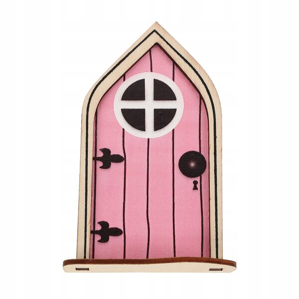 Bunte 3D-Holztüren für Miniaturen und Märchengärten 10x6,5 cm
