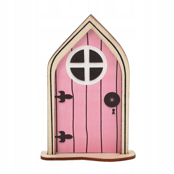 Bunte 3D-Holztüren für Miniaturen und Märchengärten 10x6,5 cm