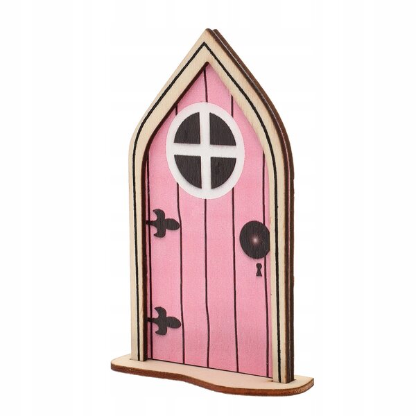 Bunte 3D-Holztüren für Miniaturen und Märchengärten 10x6,5 cm