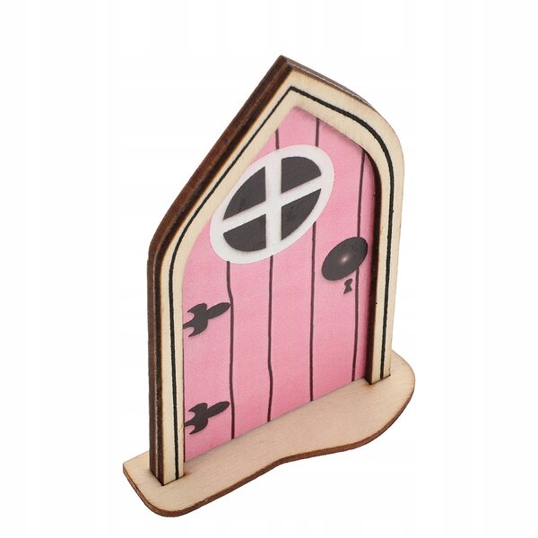 Bunte 3D-Holztüren für Miniaturen und Märchengärten 10x6,5 cm