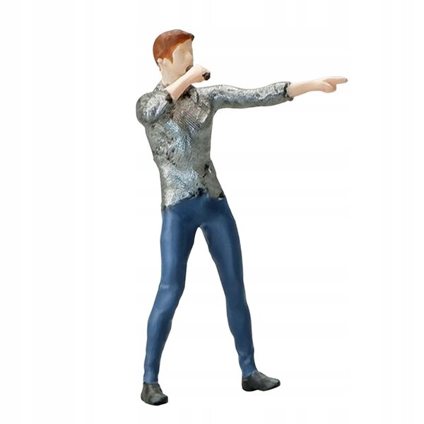 Modellino Miniatura Cantante Maschile Scala 1:64 per Diorama e Scenografie