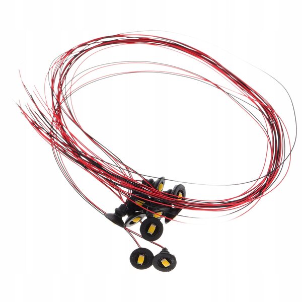 12 mehrfarbige Miniatur-LED-Lampen für Domänen und Modellierung mit warmem Licht