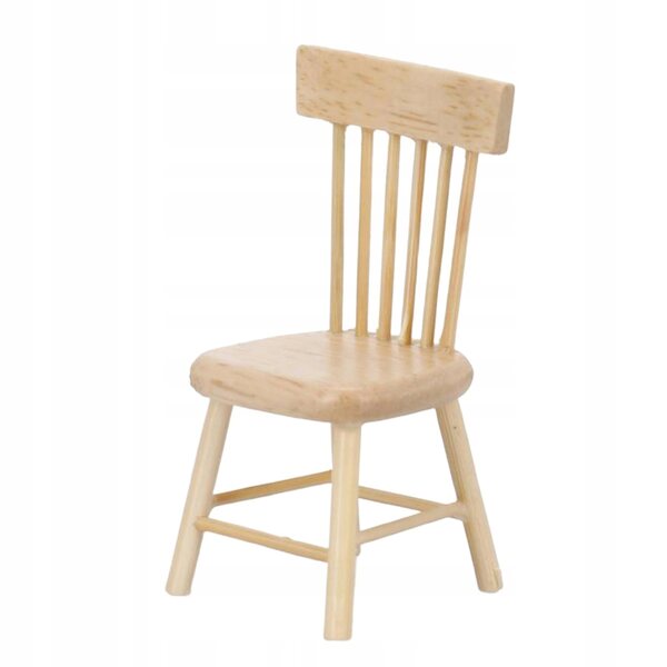 Set Mobili in Legno per Casa delle Bambole 1:12 Tavolo e Sedie da Sala da Pranzo