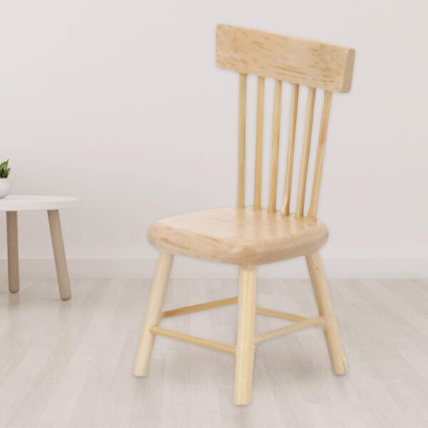 Set Mobili in Legno per Casa delle Bambole 1:12 Tavolo e Sedie da Sala da Pranzo