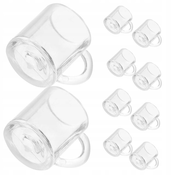 Set 10 Miniature Bicchieri da Birra Realistici in ABS per Casa delle Bambole