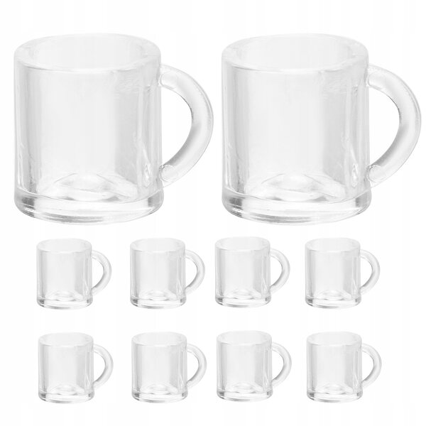 Set 10 Miniature Bicchieri da Birra Realistici in ABS per Casa delle Bambole