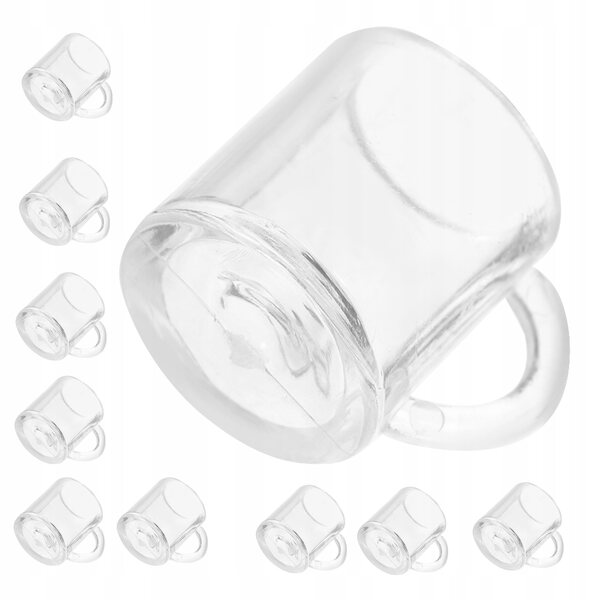 Set 10 Miniature Bicchieri da Birra Realistici in ABS per Casa delle Bambole