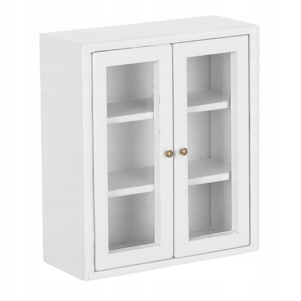 Mini Scaffale Bianco in Legno per Casa delle Bambole Scala 1:12