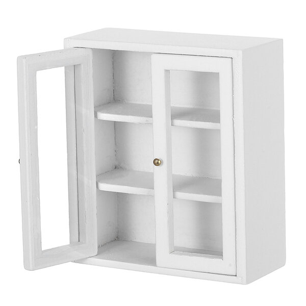 Mini Scaffale Bianco in Legno per Casa delle Bambole Scala 1:12