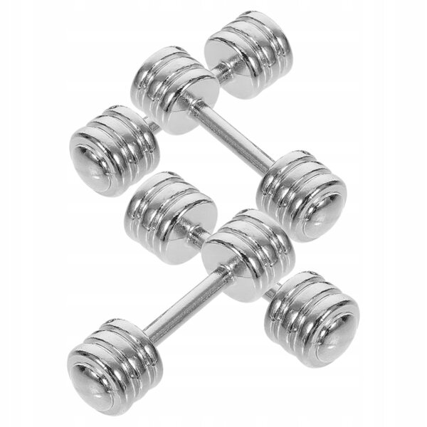 HANTLA SZTANGA MINI DOMOWA OZDOBA SPORTOWA MODEL MINIATUROWY 4 SZT. ZE STOPU