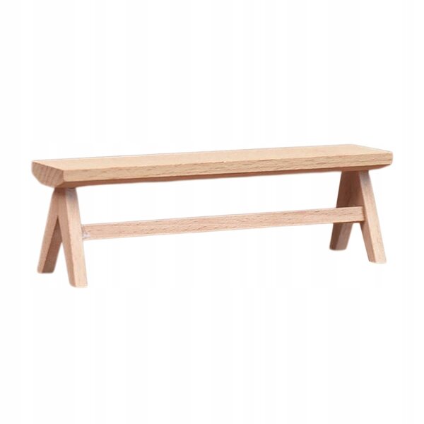 Miniatura panca in legno per casa delle bambole 1:12 decorazione scenica