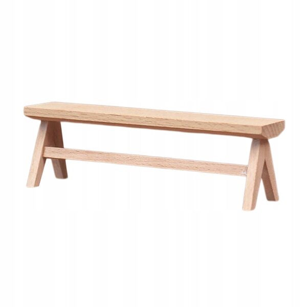Miniatuur houten bankje voor poppenhuis 1:12 scènedecoratie