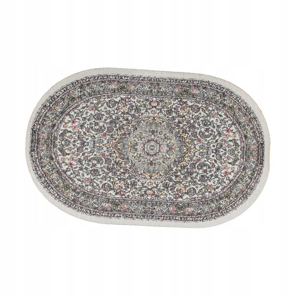 Miniatura tappeto ovale per casa delle bambole 1:12 stile turco 15x9,5 cm
