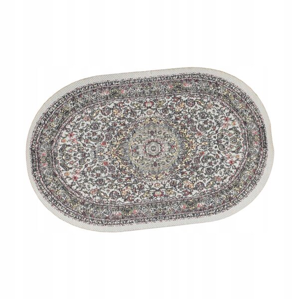 Miniatura tappeto ovale per casa delle bambole 1:12 stile turco 15x9,5 cm