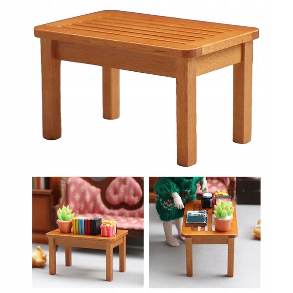 1:12 Teetisch-Miniaturen aus Holz für Puppenhäuser und Lebensszenen