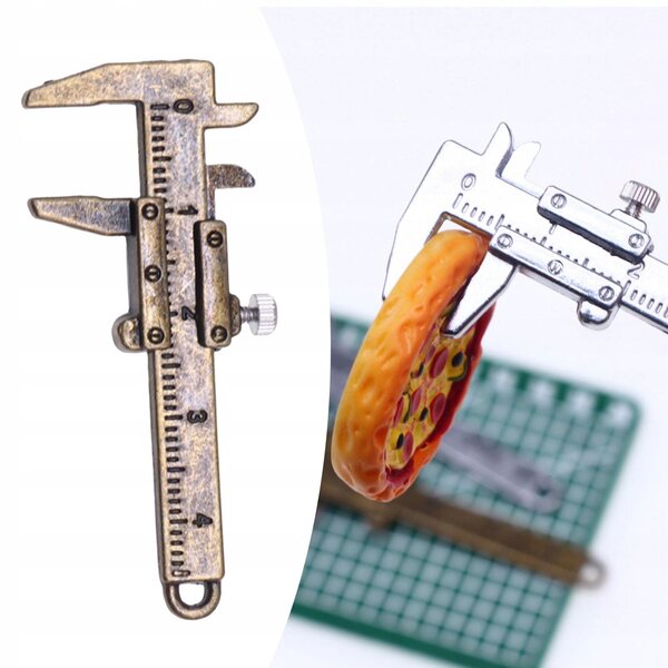Miniatura Suwmiarka Vernier per Casa delle Bambole 1/6 e 1/12 Argento