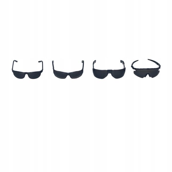 Set 4 Occhiali da Sole Miniatura per Bambole Scala 1/6 in Materiale ABS