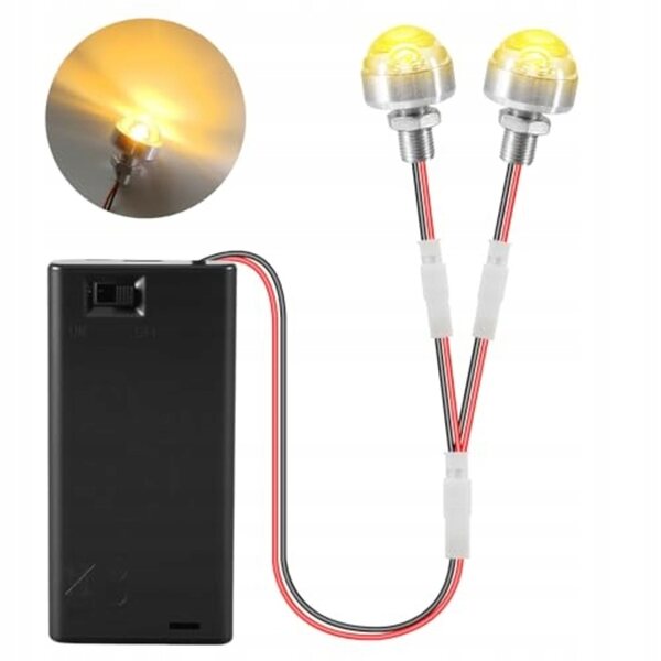 Mini lampade LED per case delle bambole con luce calda e batterie AA – set 2 pezzi