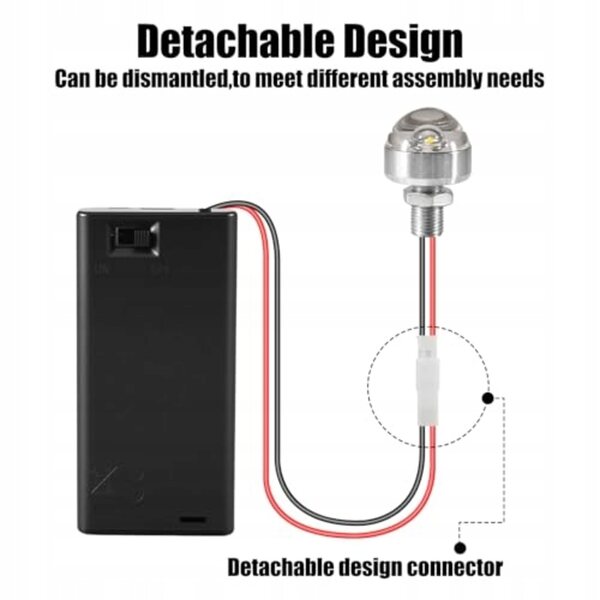 Mini lampade LED per case delle bambole con luce calda e batterie AA – set 2 pezzi
