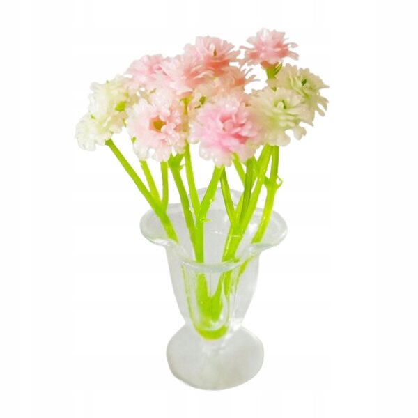 Mini fiore in vaso scala 1:12 decorazione miniatura stile bonsai rosa